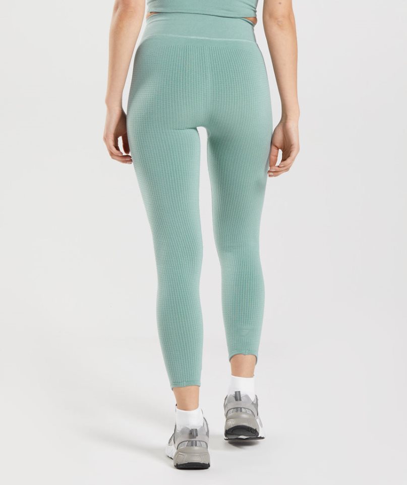 Women's Gymshark Pause Seamless Leggings Light Green | CA 8D1N36